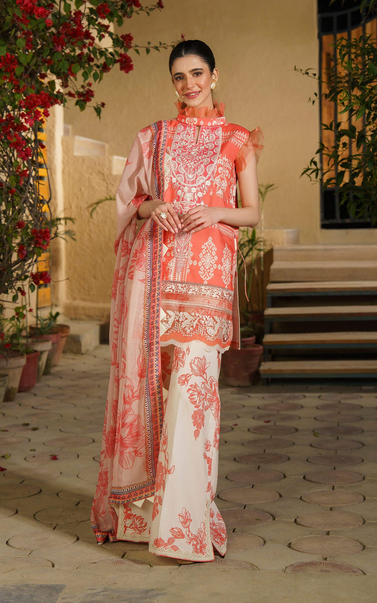 Lawn Collection - Asifa & Nabeel - Meraki - M#01 - DAHLIA