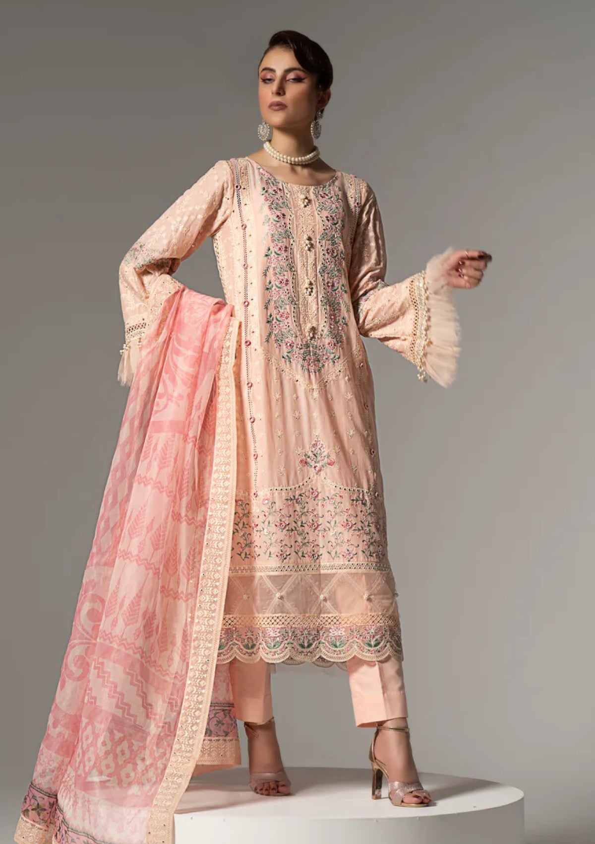 Lawn Collection - Kara - Oasis - KA24#02 - Pink Elegance