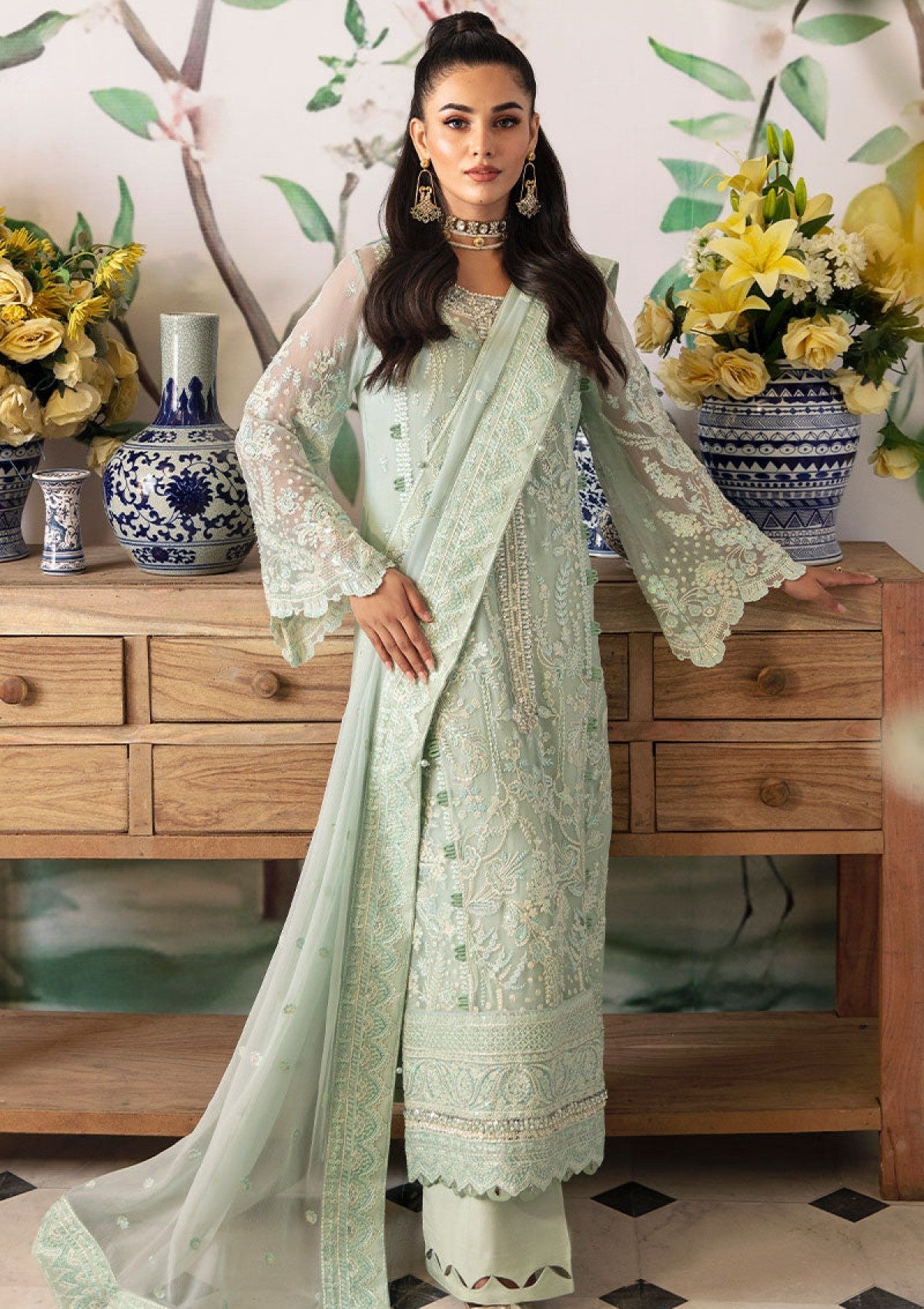 Formal Collection - Gulaal - Embroidered Chiffon - Vol 02 - GEC24#02 - Jade