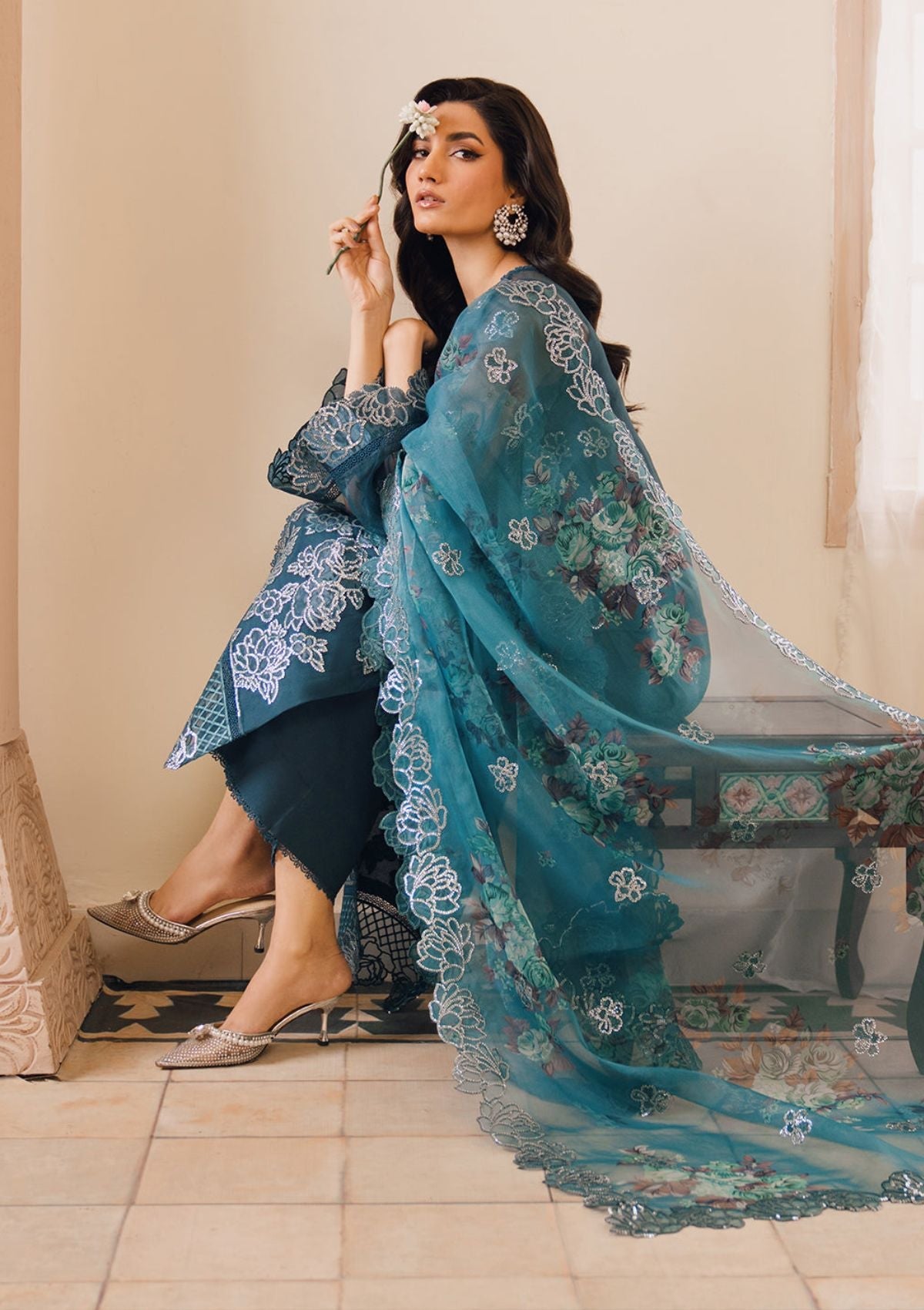 Lawn Collection - Bin Ilyas - Naqsh - D#7A - MAVI