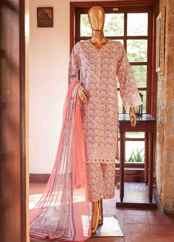 WCKE-037-3 Piece Embroidered Stitched Suit