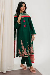 Zellbury Embroidered Kurta Dupatta Trouser