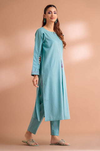 L-BLUE-KHADDAR-2 PIECE (WS1232P10)